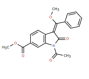 (E)- 1-乙酰基-3-(甲氧基(苯基)亚甲基)-2-氧代吲哚-6-羧酸酯甲酯