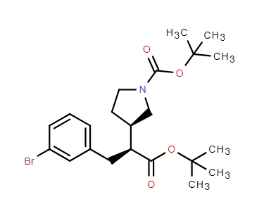 (S)-3-(3-溴苯基)-2-[(R)-1-BOC-3-吡咯烷基]丙酸叔丁酯