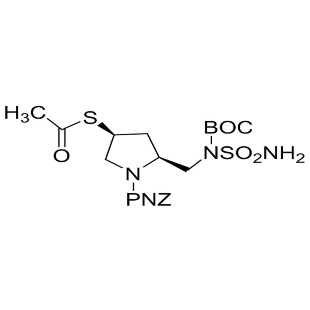 ?(2S,4S)-4-乙酰硫基-2-[[N-氨基磺酰基-N-(叔丁氧羰基)氨基]甲基]吡咯烷-1-甲酸对硝基苄酯