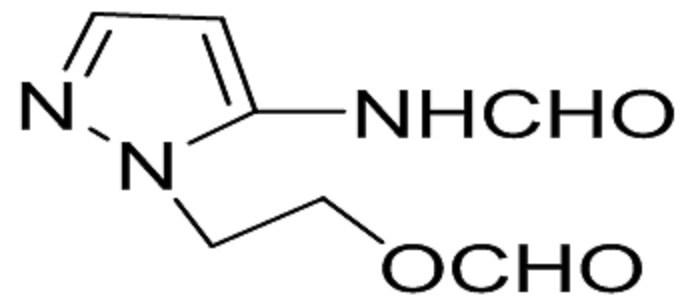 5-甲酰氨基-1-(2-甲酰氧乙基)吡唑