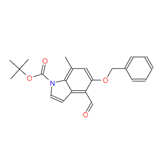 1H-Indole-1-carboxylic acid, 4-formyl-7-methyl-5-(phenylmethoxy)-, 1,1-dimethylethyl ester