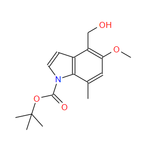 4-(羟甲基)-5-甲氧基-7-甲基-1H-吲哚-1-甲酸叔丁酯