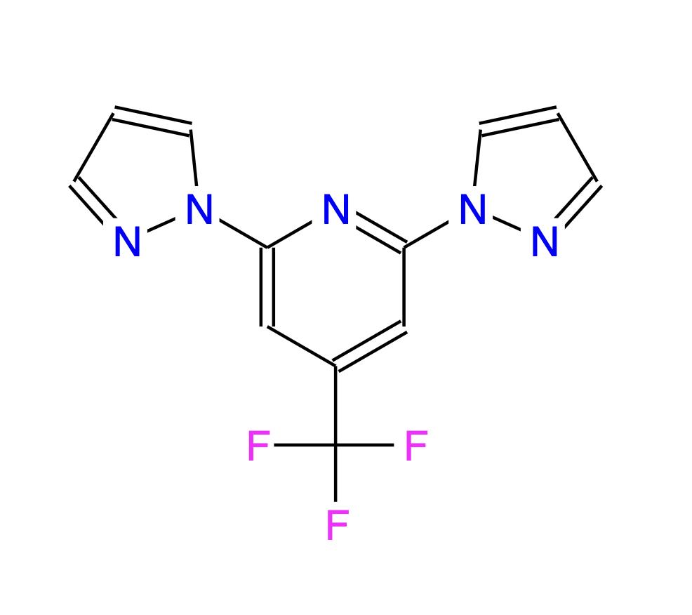 2,6-二(1H-吡唑-1-基)-4-(三氟甲基)吡啶，按需分装！