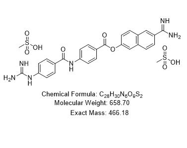 6-氨基甲酰萘-2-基-4-（4-胍基苯甲酰胺）苯甲酸酯（甲磺酸盐）