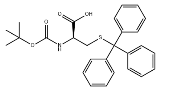 N-叔丁氧羰基-S-三苯甲基-D-半胱氨酸