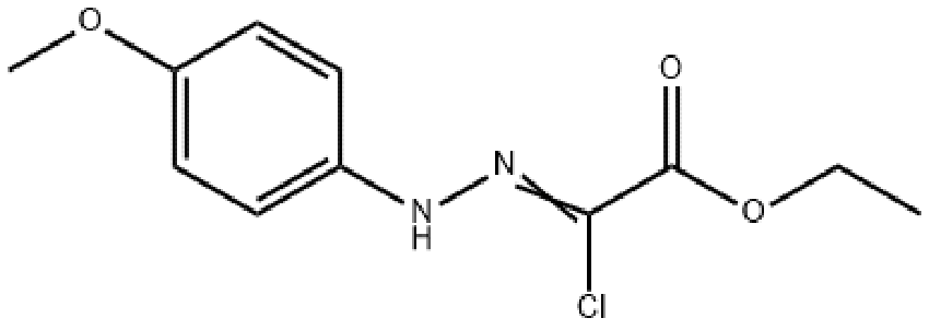 [(4-甲氧基苯基)肼基]氯乙酸乙酯，Ethyl 2-chloro-2-(2-(4-methoxyphenyl)hydrazono)acetate，27143-07-3，C11H13ClN2O3