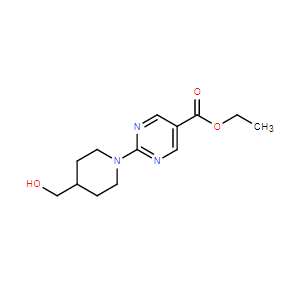 2-(4-羟甲基哌啶-1-基)嘧啶-5-甲酸乙酯