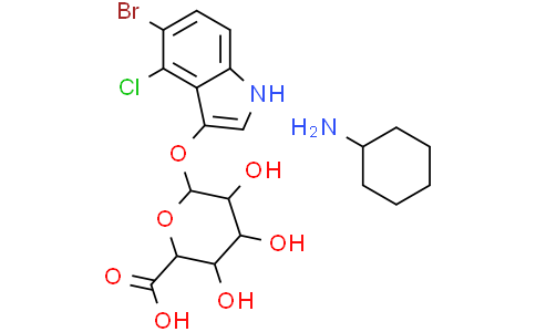 5-溴-4-氯-3-吲哚基-β-D-葡萄苷酸环己氨盐 98% 114162-64-0