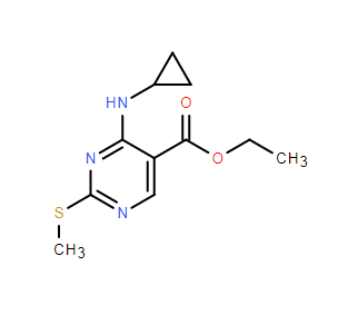 4-(环丙基氨基)-2-(甲硫基)嘧啶-5-甲酸乙酯