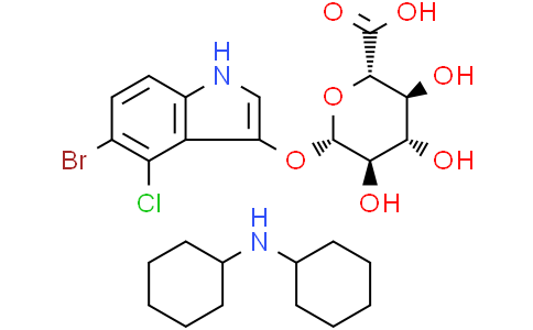 5-溴-4-氯-3-吲哚基-beta-D-葡糖苷酸环己胺盐 98% 18656-96-7