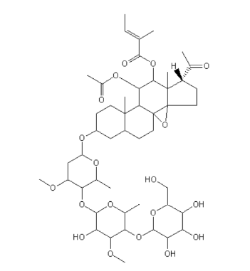 11α-O-乙酰基-12β-O-巴豆酰基通关藤苷A:11α-O-actetyl-12β-O-crotonyl Tenacissoside A