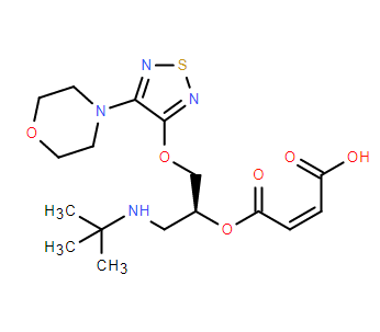 (S,Z)-4-((1-(叔丁基氨基)-3-((4-吗啉-1,2,5-噻二唑-3-基)氧基)丙-2-基)氧基)-4-氧代丁-2-烯酸