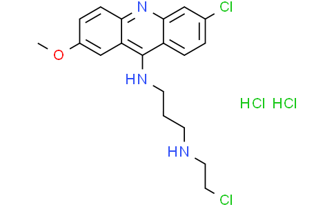 6-氯-9-(3-N-(2-氯乙基氨)丙氨基-2-甲氧基吖啶二盐酸盐 98% 17070-45-0