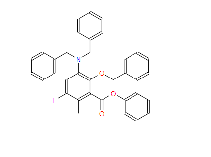 2-(苄氧基)-3-(苄基氨基)-5-氟-6-甲基苯甲酸；1253799-29-9