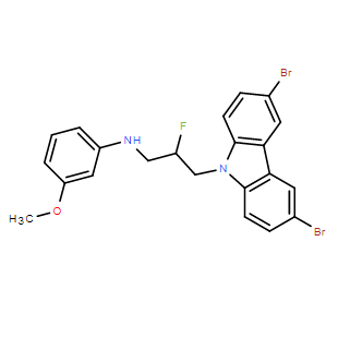 3,6-二溴-beta-氟-N-(3-甲氧基苯基)-9H-咔唑-9-丙胺