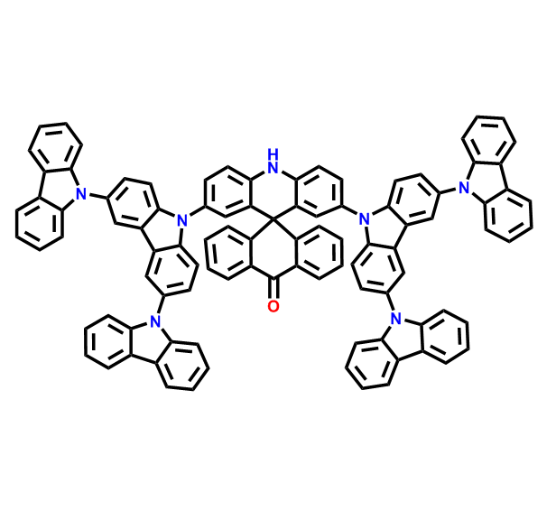 2,7-bis[6-(9H-carbazol-9-yl)-9H-[3,9'-bicarbazol]-9-yl]-10H,10'H-spiro[acridine-9,9'-anthracen]-10'-one；2376395-28-5