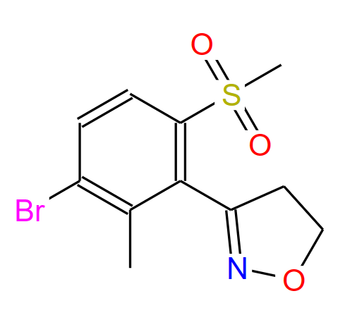 3-(3-溴-2-甲基-6-(甲基磺酰基)苯基)-4,5-二氢异恶唑