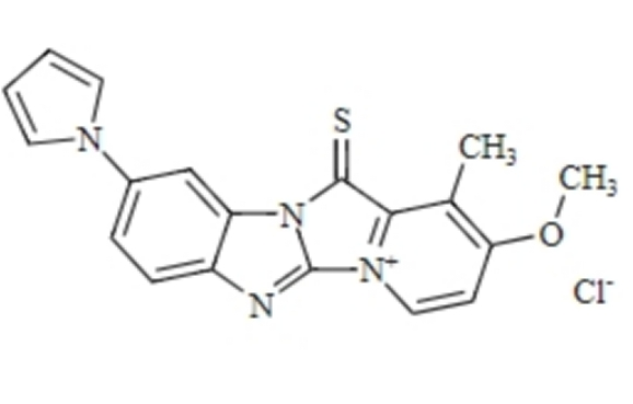 2-甲氧基-1-甲基-9-（1H-吡咯-1-基）-12-硫代-12H-苯并[4'，5']咪唑并[2'，1':2,3]咪唑并[1,5-a]吡啶-5-鎓氯化物