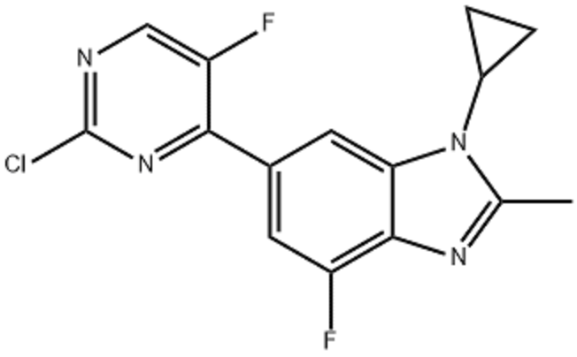 6-(2-氯-5-氟嘧啶-4-基)-1-环丙基-4-氟-2-甲基-1H-苯并[D]咪唑