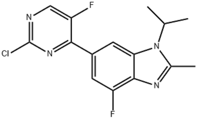 6-(2-氯-5-氟-嘧啶-4-基)-4-氟-1-异丙基-2-甲基-1H-苯并咪唑