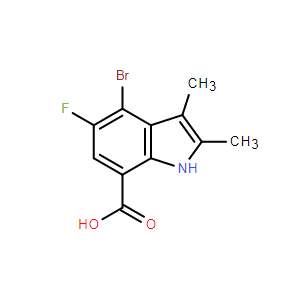 4-溴-5-氟-2,3-二甲基-1H-吲哚-7-羧酸