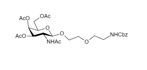 2-乙酰氨基-3,4,6-三-O-乙酰基-1-O - [(N-CBZ基氨基乙氧基)乙氧基] -2-脱氧-B-D吡喃半乳糖