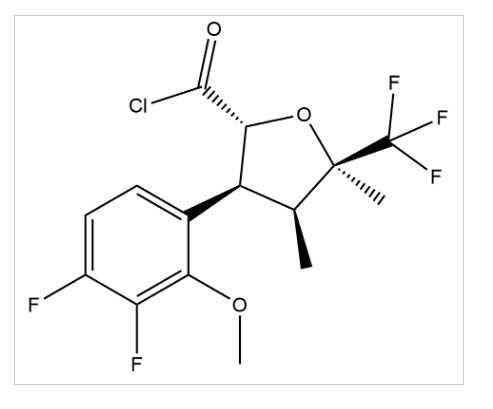 (2R,3S,4S,5R)-3-(3,4-Difluoro-2-methoxyphenyl)tetrahydro-4,5-dimethyl-5-(trifluoromethyl)-2-furancarbonyl chloride