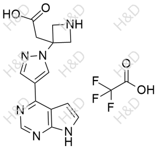 2-(3-(4-(7H-pyrrolo[2,3-d]pyrimidin-4-yl)-1H-pyrazol-1-yl)azetidin-3-yl)acetic acid	巴瑞替尼杂质48