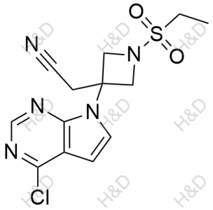 2-(3-(4-chloro-7H-pyrrolo[2,3-d]pyrimidin-7-yl)-1-(ethylsulfonyl)azetidin-3-yl)acetonitrile	巴瑞替尼杂质50