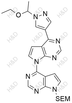 4'-(1-(1-ethoxyethyl)-1H-pyrazol-4-yl)-7-((2-(trimethylsilyl)ethoxy)methyl)-7H-4,7'-bipyrrolo[2,3-d]pyrimidine	巴瑞替尼杂质53