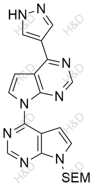 4'-(1H-pyrazol-4-yl)-7-((2-(trimethylsilyl)ethoxy)methyl)-7H-4,7'-bipyrrolo[2,3-d]pyrimidine	巴瑞替尼杂质54