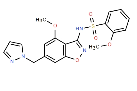N-(6-((1H-吡唑-1-基)甲基)-4-甲氧基苯并[D]异恶唑-3-基)-2-甲氧基苯磺酰胺