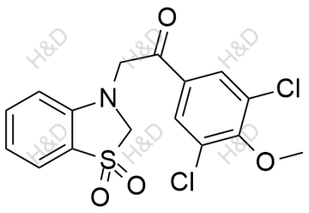 1-(3,5-dichloro-4-methoxyphenyl)-2-(1,1-dioxidobenzo[d]thiazol-3(2H)-yl)ethanone	多替诺德杂质2