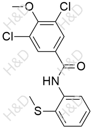 3,5-dichloro-4-methoxy-N-(2-(methylthio)phenyl)benzamide	多替诺德杂质47