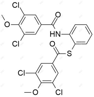 S-(2-(3,5-dichloro-4-methoxybenzamido)phenyl) 3,5-dichloro-4-methoxybenzothioate	多替诺德杂质52