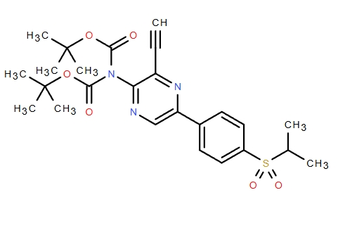 Imidodicarbonic acid, 2-[3-ethynyl-5-[4-[(1-methylethyl)sulfonyl]phenyl]-2-pyrazinyl]-, 1,3-bis(1,1-dimethylethyl) ester