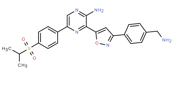2-Pyrazinamine, 3-[3-[4-(aminomethyl)phenyl]-5-isoxazolyl]-5-[4-[(1-methylethyl)sulfonyl]phenyl]-