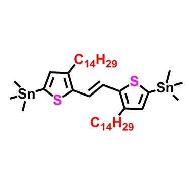 1638886-16-4 ;（E） -1,2-双（3-十四烷基-5-（三甲基锡基）噻吩-2-基）乙烯