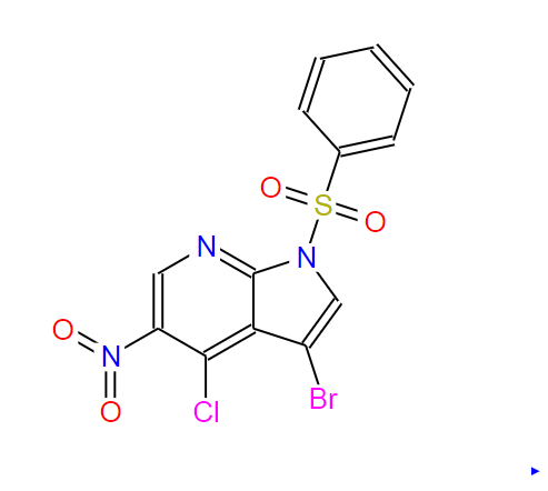 3-溴-4-氯-5-硝基-1-(苯磺酰基)-1H-吡咯并[2,3-b]吡啶