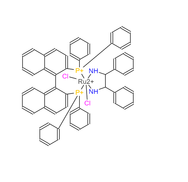 二氯[(S)-(-)-2,2'-双(二苯基二氯[(S)-(-)-2,2'-双(二苯基膦)-1,1'-联萘][(1R,2R)-(+)-1,2-二苯基乙烯二胺]钌(II)膦)-1,1'-联萘][(1R,2R)-(+)-1,2-二苯基乙烯二胺]钌(II)