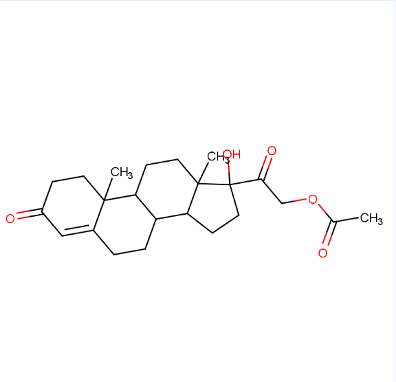 20-二酮-21-醋酸酯(RSA)；Reichstein's substance S 21-acetate；孕甾-4-烯-17α,21-二醇-3,20-二酮-21-醋酸酯 