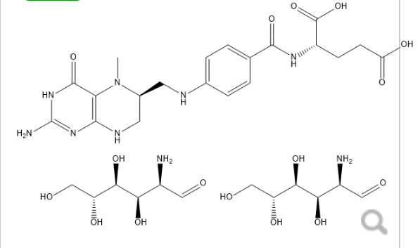 L-5-甲基四氢叶酸氨基葡萄糖盐，自产自销，乳白色至淡棕色粉末状固体