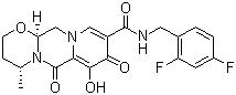 CAS 登录号：1051375-16-6, GSK 1349572, (4R,12aS)-N-[(2,4-二氟苯基)甲基]-3,4,6,8,12,12a-六氢-7-羟基-4-甲基-6,8-二氧代-2H-吡啶并[1',2':4,5]吡嗪并[2,1-b][1,3]噁嗪-9-甲酰胺