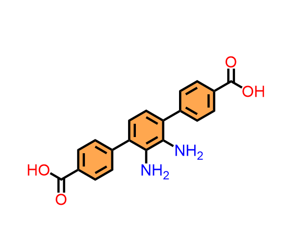 1,2-diamino-3,6-bis(4-carboxyphenyl)benzene