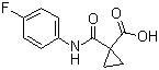 CAS 登录号：849217-48-7, 1-(4-氟苯基氨基甲酰基)环丙烷羧酸