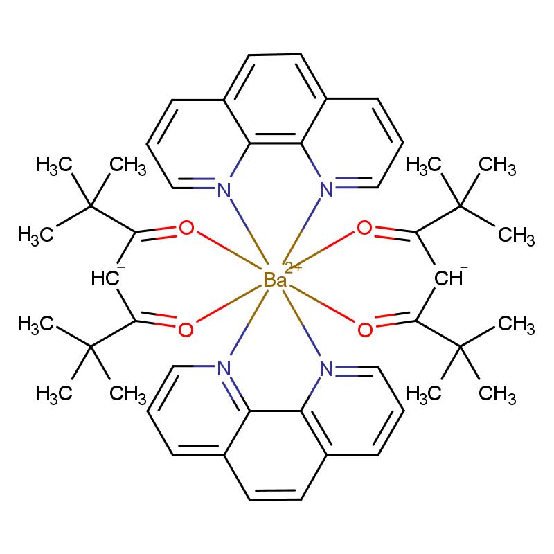 170717-12-1 双(2,2,6,6-四甲基-3,5-庚烷二酸)双1,10-菲罗啉钡结构式图片 170717-12-1 双(2,2,6,6-四甲基-3,5-庚烷二酸)双1,10-菲罗啉钡