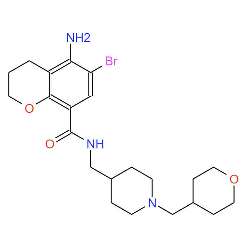 947373-34-4，5-amino-6-bromo-N-{[1-(tetrahydro-2H-pyran-4-ylmethyl)-4-piperidinyl]methyl}-3,3-dihydro-2H-chromene-8-carboxamide