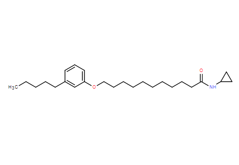 N-环丙基-11-(3-戊基苯氧基)十一酰胺