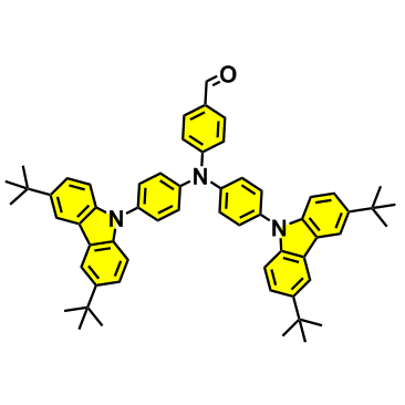 4-(双(4-(3,6-二叔丁基-9H-咔唑-9-基)苯基)氨基)苯甲醛 1660130-91-5
