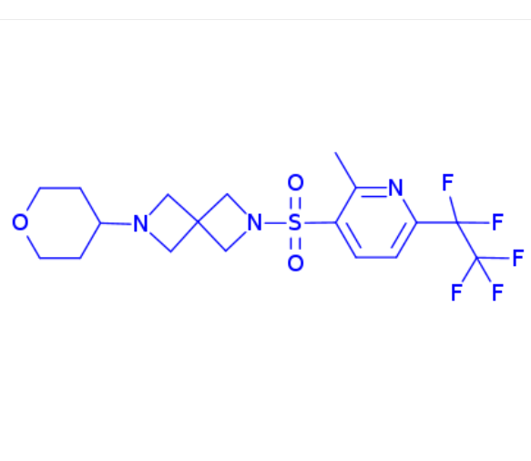 2-((2-methyl-6-(perfluoroethyl)pyridin-3-yl)sulfonyl)-6-(tetrahydro-2H-pyran-4-yl)-2,6-diazaspiro[3.3]heptane